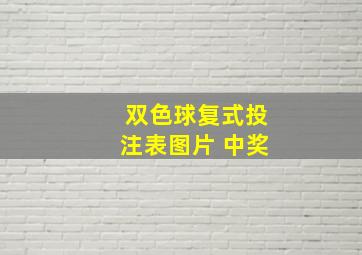 双色球复式投注表图片 中奖